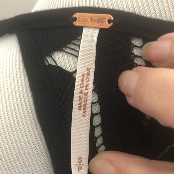 Free People Wild Thing Black Zigzag Minidress - Picture 8 of 8